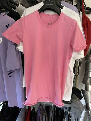 Rick Owens Pink Rick Owens Shortsleeved tee shirt.