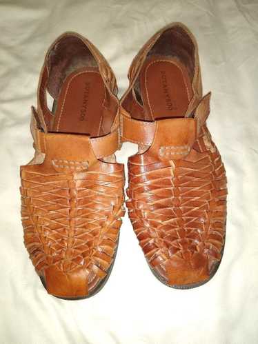 Botany 500 Vintage Leather Woven Fisherman Sandals