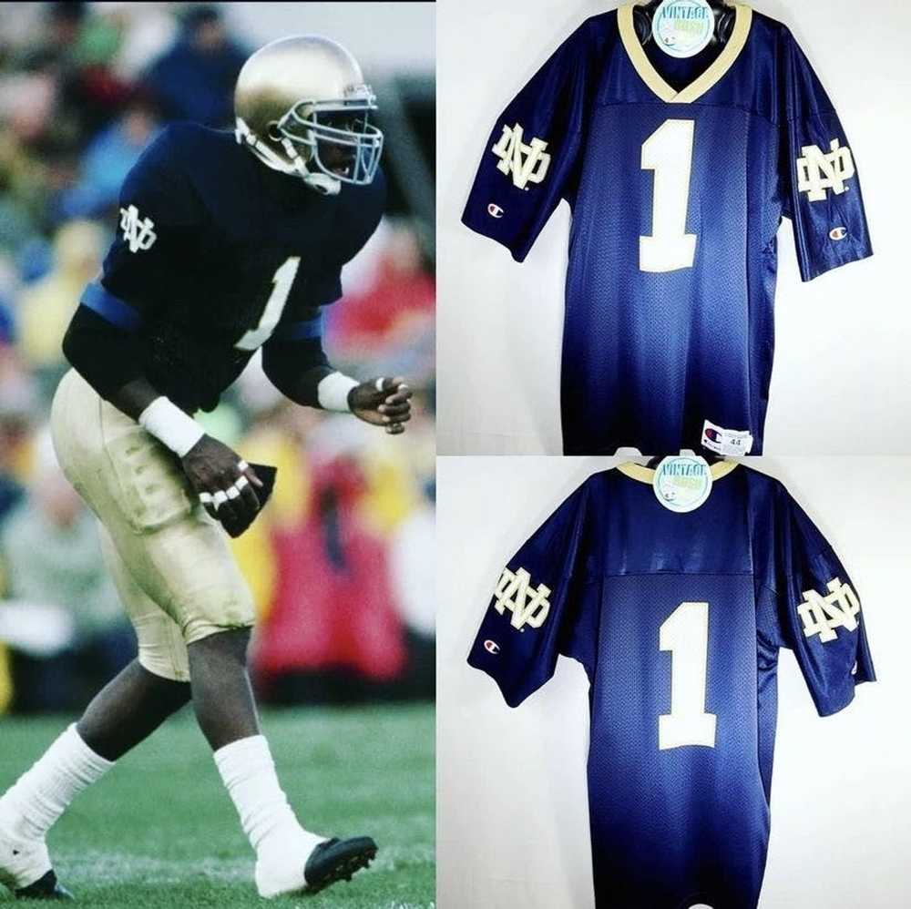 Champion × Ncaa × Vintage Notre Dame jersey rare … - image 1