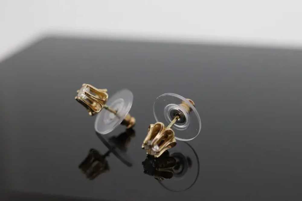 14k Buttercup 1/2ct Diamond stud earrings. 14k Ye… - image 2