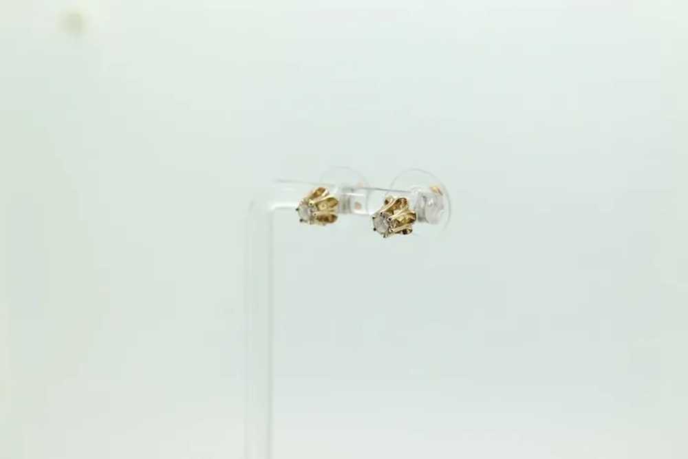 14k Buttercup 1/2ct Diamond stud earrings. 14k Ye… - image 3