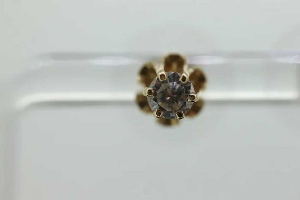 14k Buttercup 1/2ct Diamond stud earrings. 14k Ye… - image 7