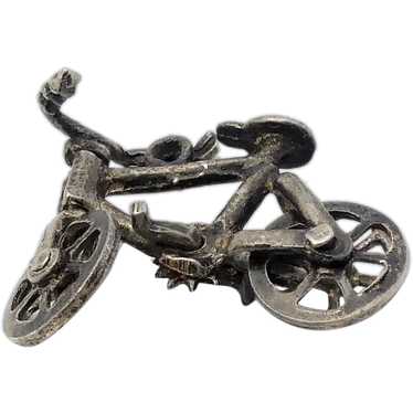 Vintage Metal Bicycle Charm - image 1