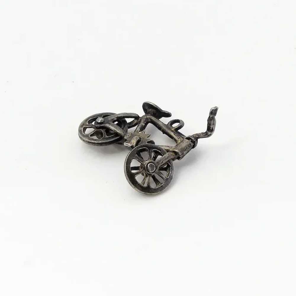 Vintage Metal Bicycle Charm - image 2