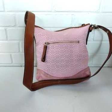 バッグ COACH Pink Signature Suede Mix Shoulder COACH Soft Tabby Shoulder Bag in Signature Denim Pink Purple