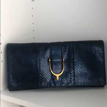 Authentic Gucci Soft Stirrup Python Clutch Large - image 1