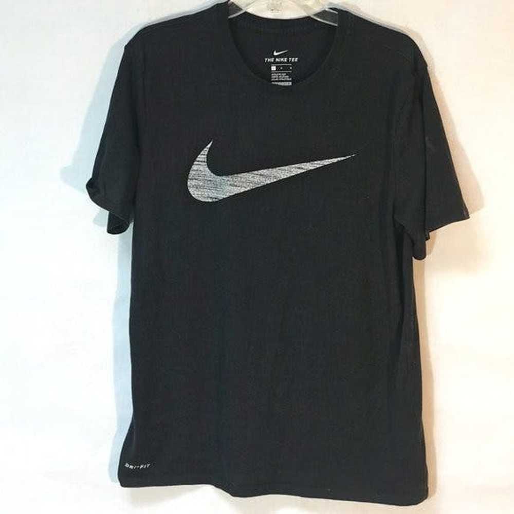Nike NIKE Swoosh Black Athletic Workout Short Sle… - image 2