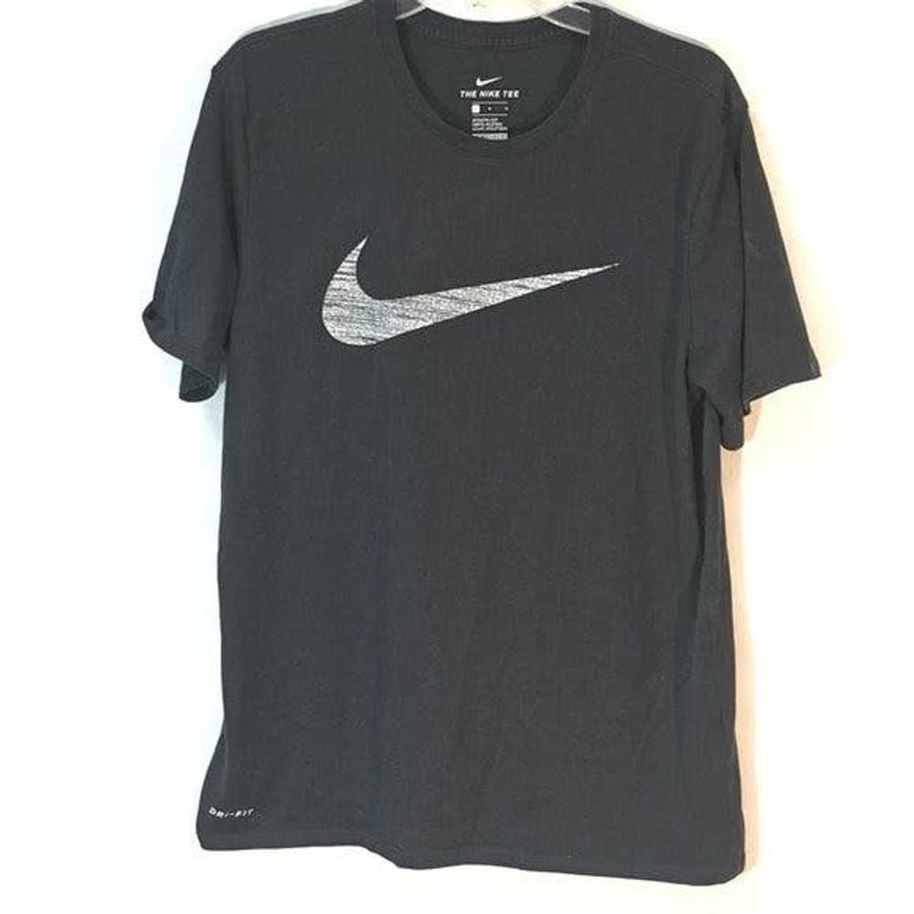 Nike NIKE Swoosh Black Athletic Workout Short Sle… - image 3