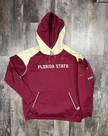 Men's Nike Cream Florida State Seminoles Club Half-Zip Hoodie