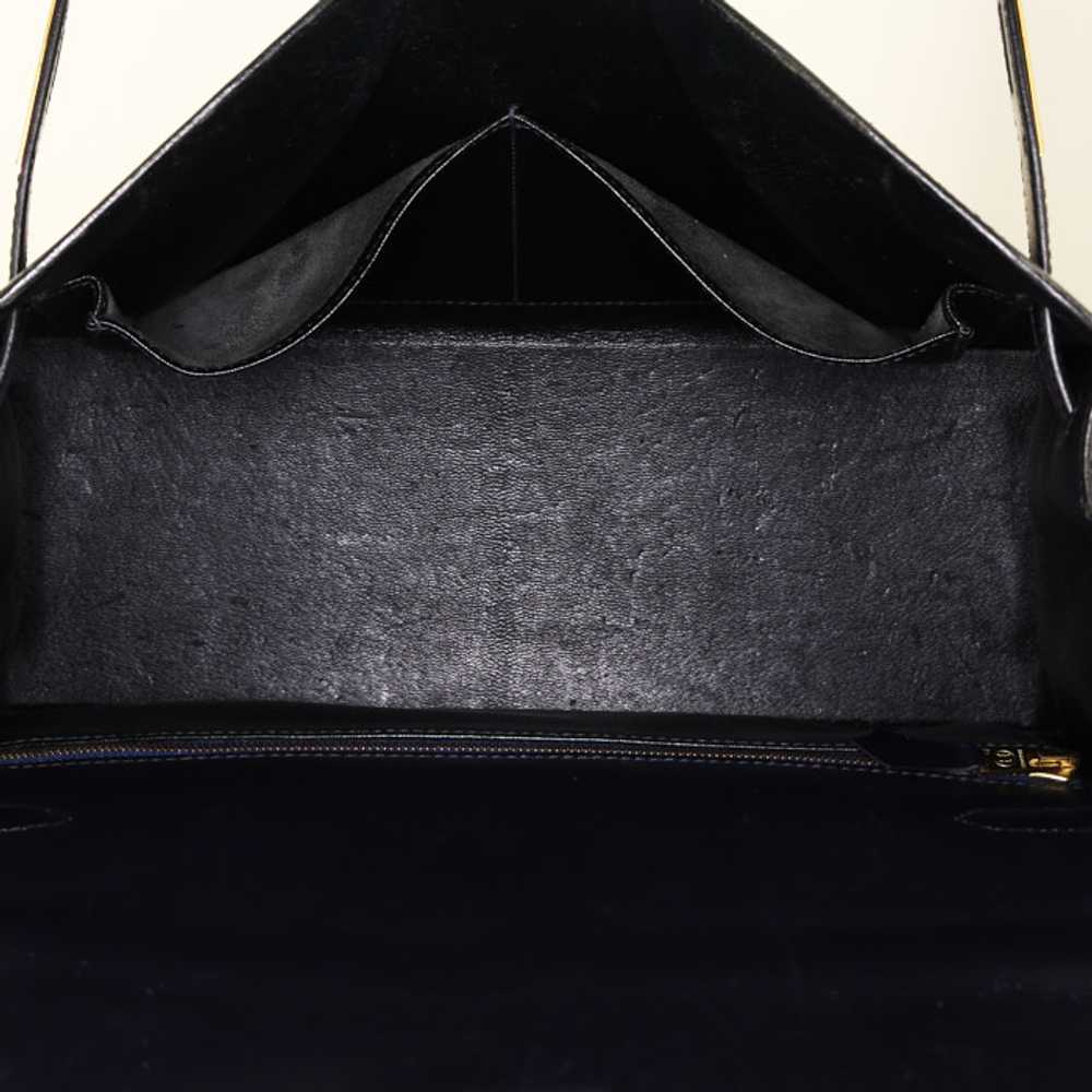 Hermès Kelly 32 cm handbag in navy blue box leath… - image 4