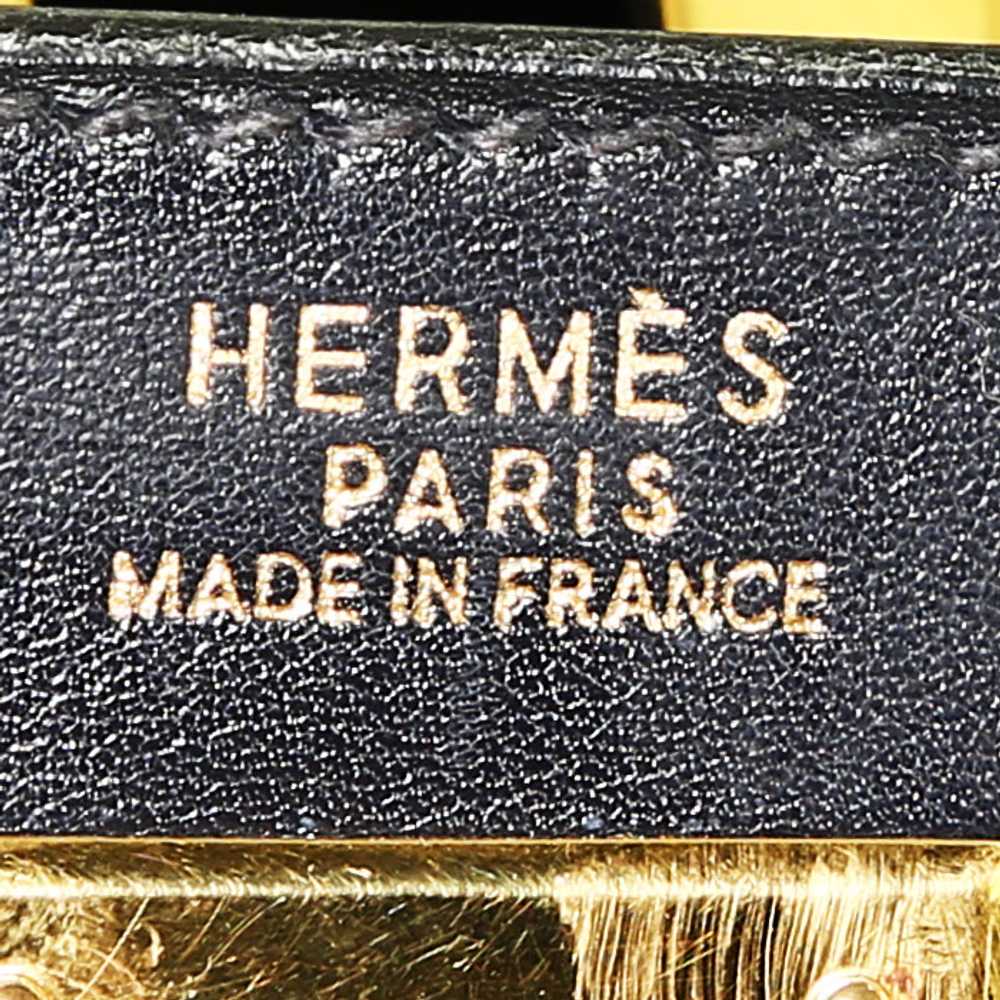 Hermès Kelly 32 cm handbag in navy blue box leath… - image 5