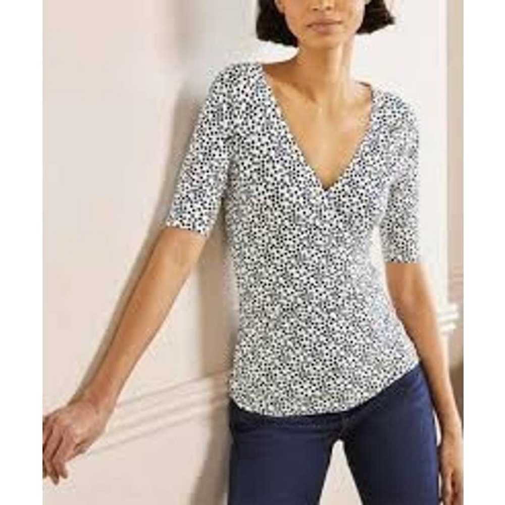 Boden Boden polka dot wrap top 2 - image 1