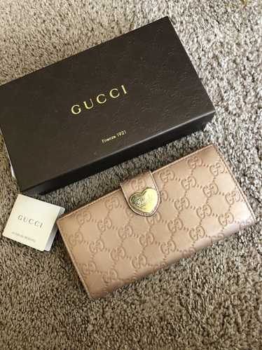 Gucci Gucci pink gg guccissima long wallet