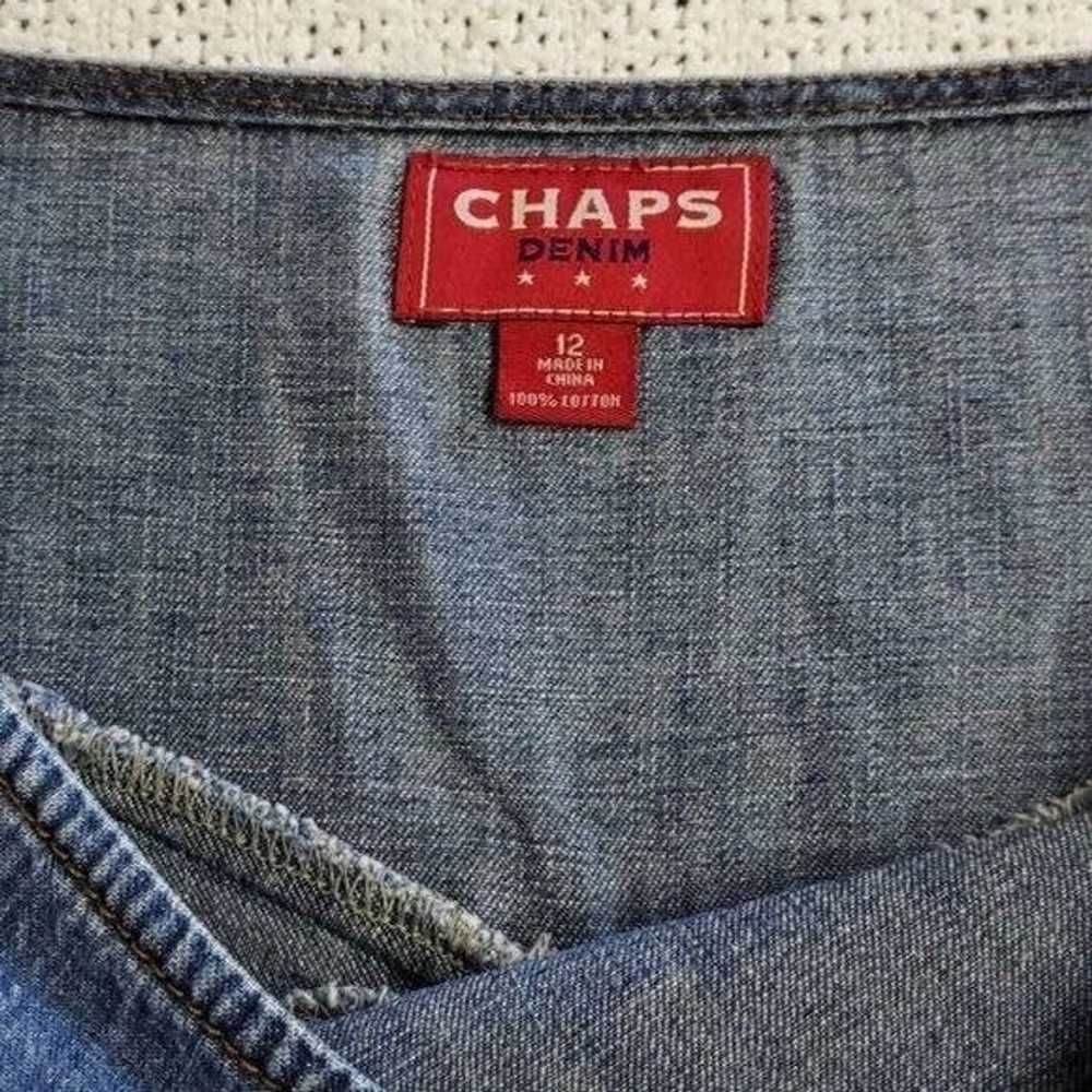 Chaps Chaps Denim Vintage Side Zippered Patchwork… - image 3