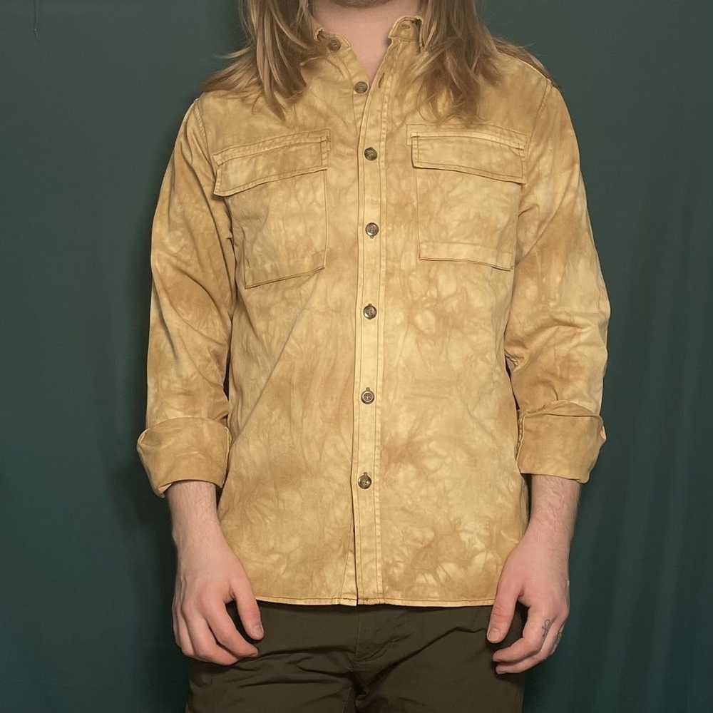 Rare × Streetwear Acid Wash Men’s Button Up Shirt - image 1