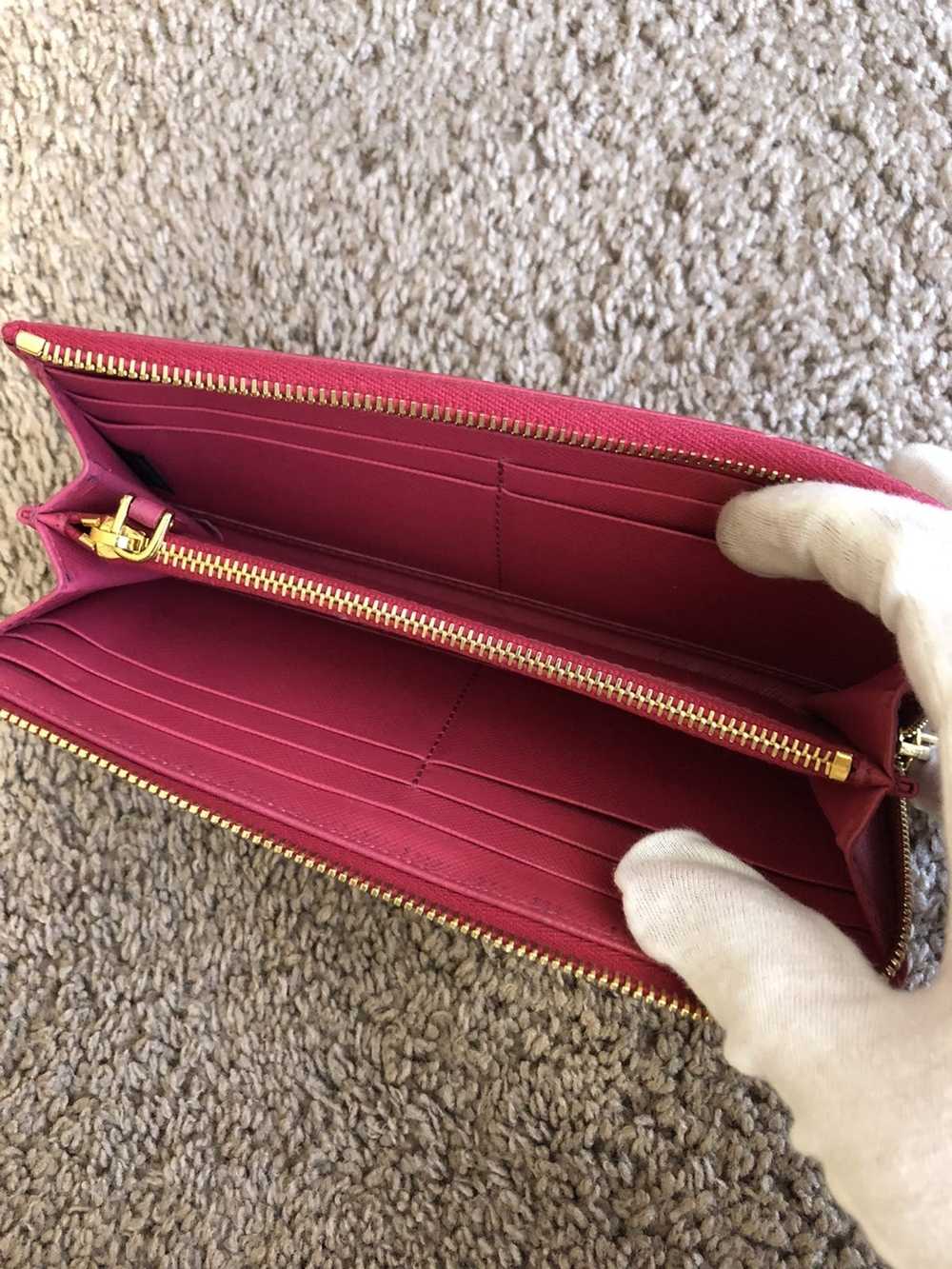 Prada Prada saffiano metal leather zippy wallet - image 4