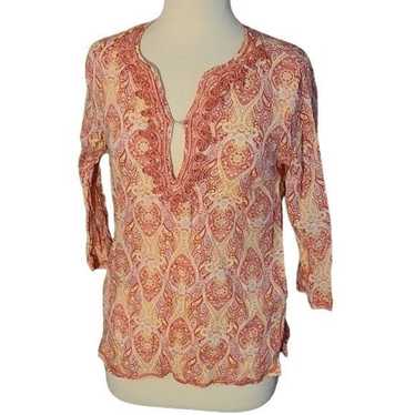 Other Rose & Thyme Embroidered Orange Blouse - image 1