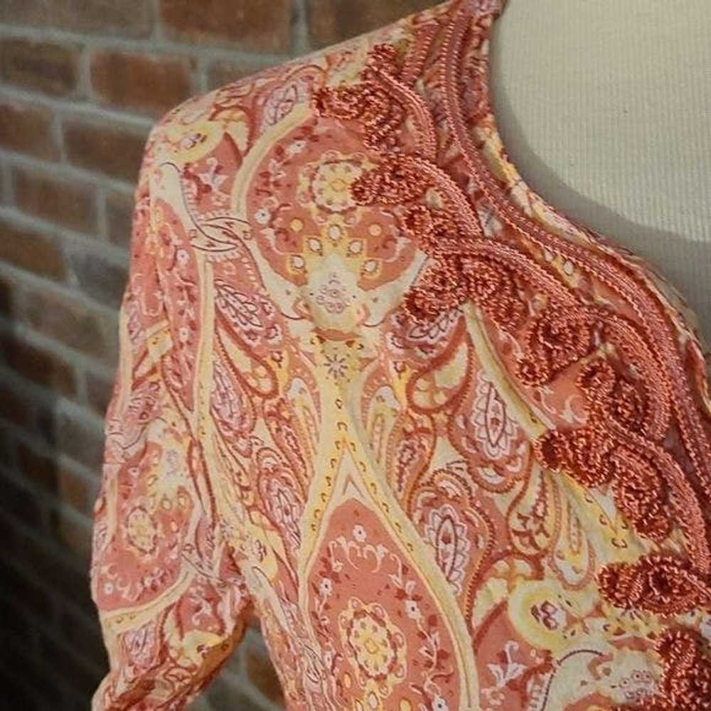 Other Rose & Thyme Embroidered Orange Blouse - image 2