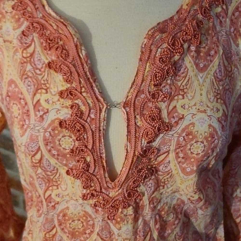 Other Rose & Thyme Embroidered Orange Blouse - image 5