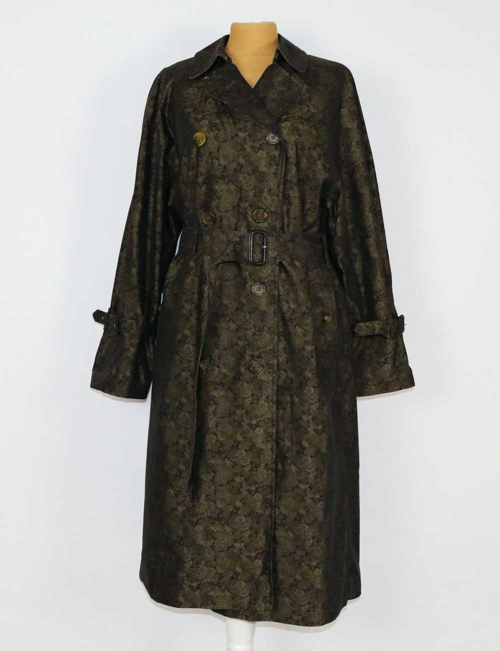 Burberry × Vintage Women's Flora Cotton Coat Tren… - image 2