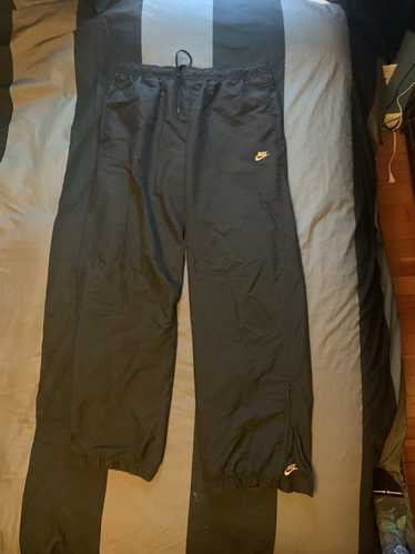 Vintage Nike Track Pants Light Blue Polyester Sweatpants Black