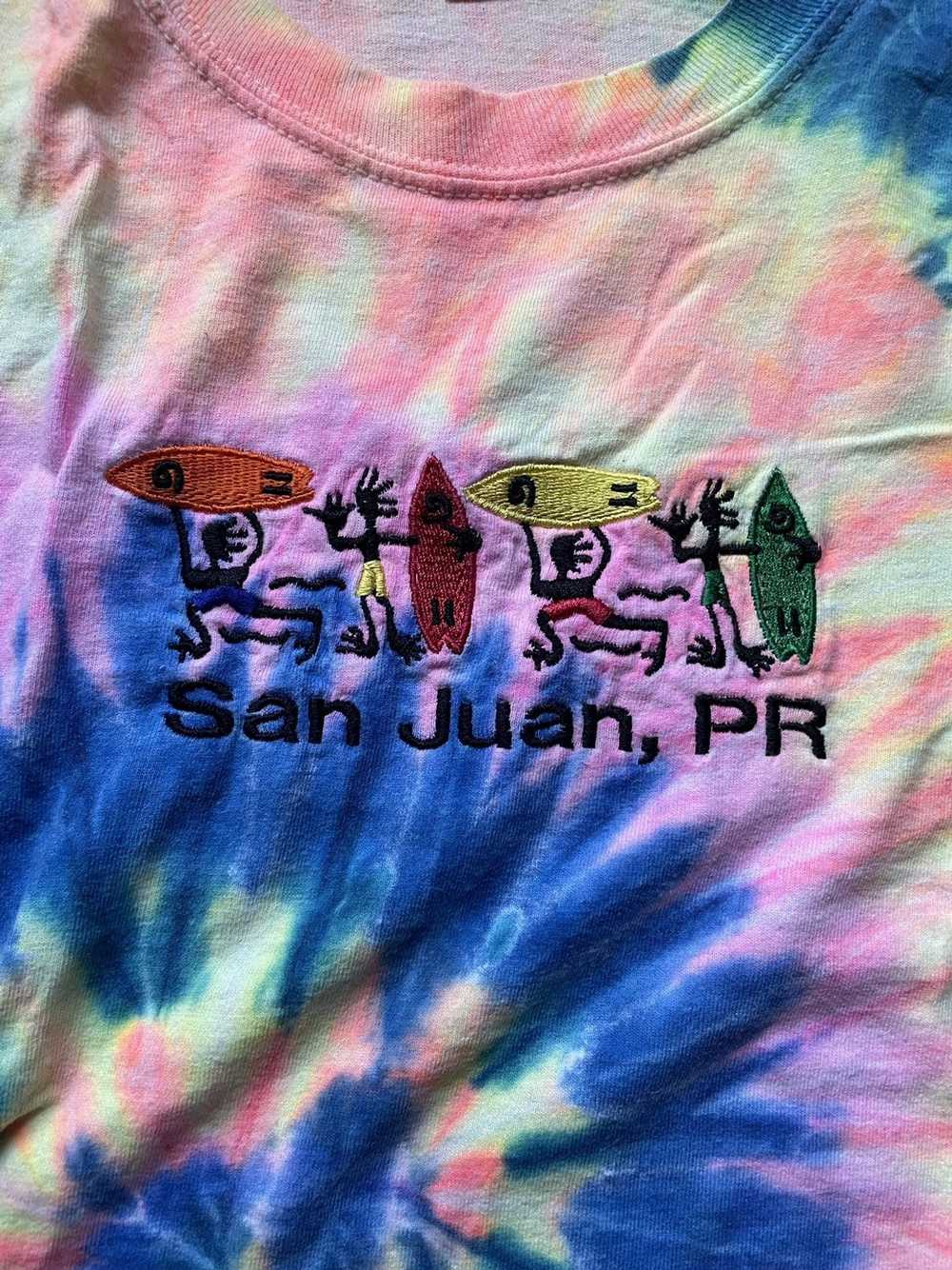 Vintage San juan puerto rico surf tie dye tshirt - image 3