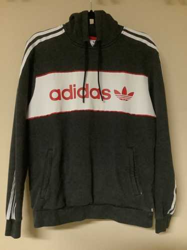 Adidas × Streetwear Adidas grey and red hoodie