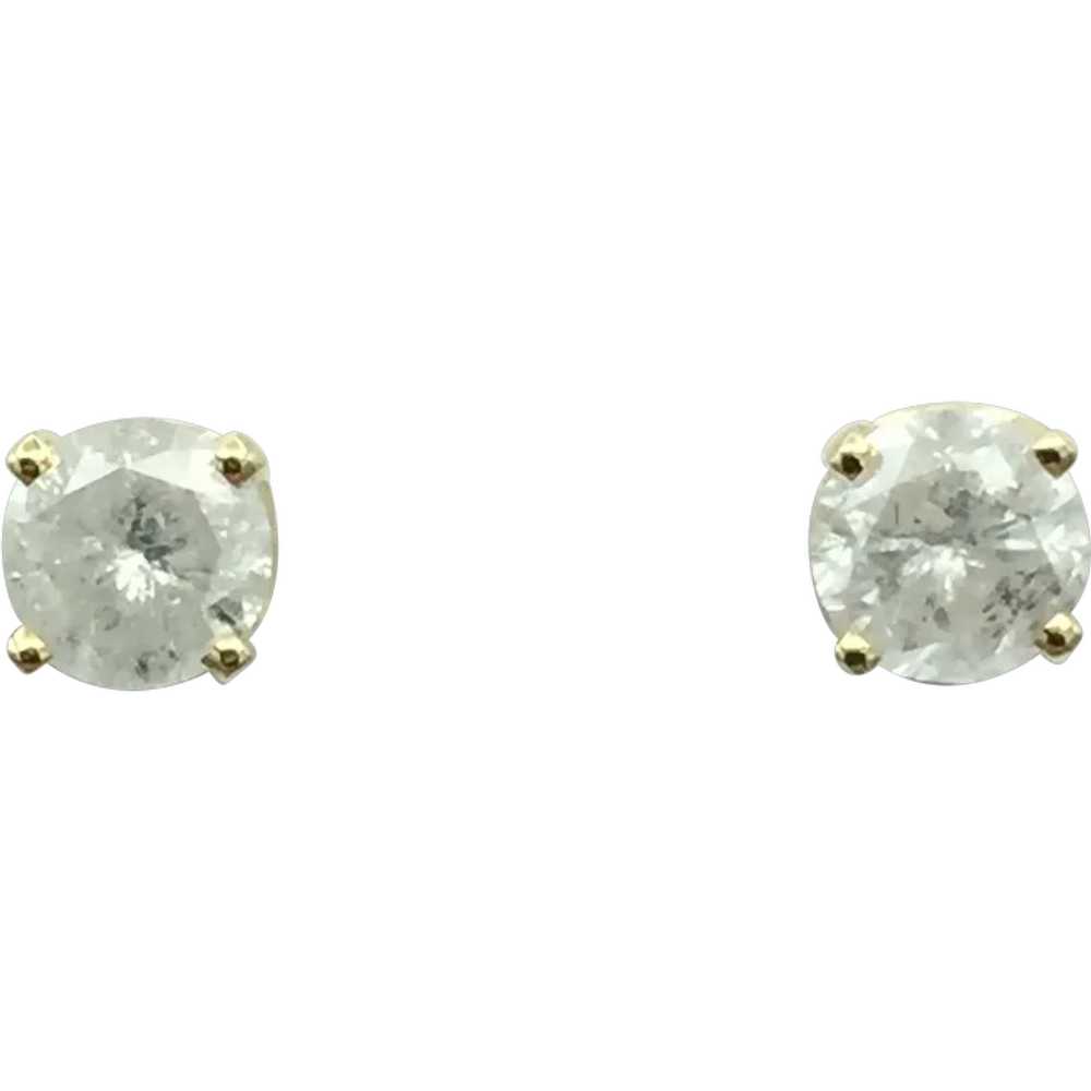 14K .50 CTW Diamond Stud Earrings - image 1