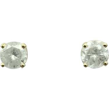 14K .50 CTW Diamond Stud Earrings - image 1