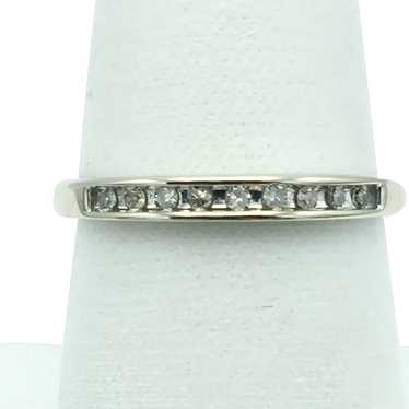 10K 0.09ctw White Gold Diamond Fashion Ring - image 1