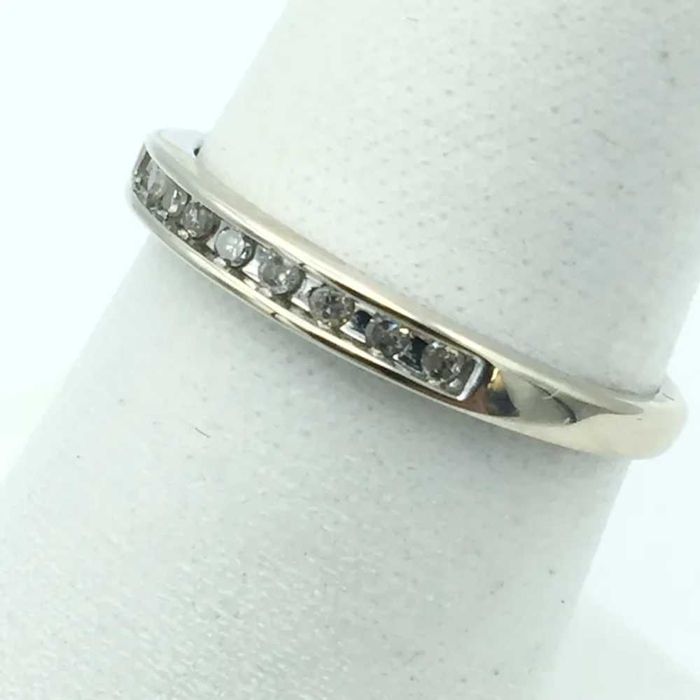 10K 0.09ctw White Gold Diamond Fashion Ring - image 2