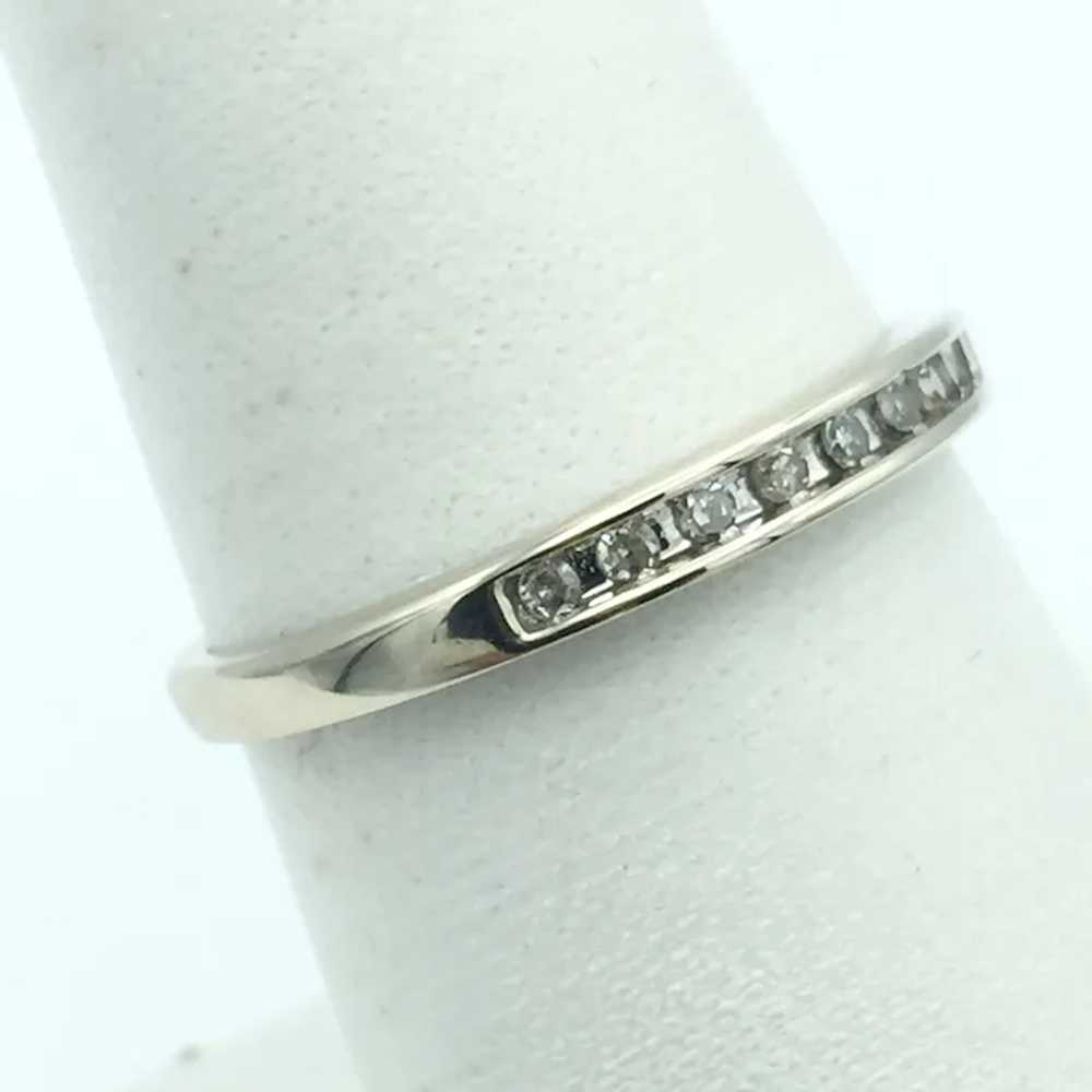 10K 0.09ctw White Gold Diamond Fashion Ring - image 3