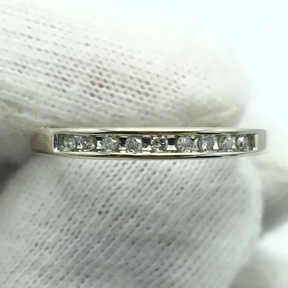 10K 0.09ctw White Gold Diamond Fashion Ring - image 5