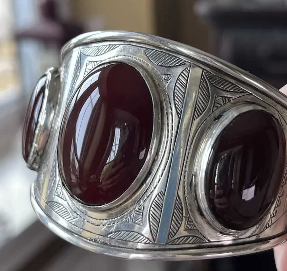 Vintage Sterling Silver Southwestern Inspired Han… - image 2