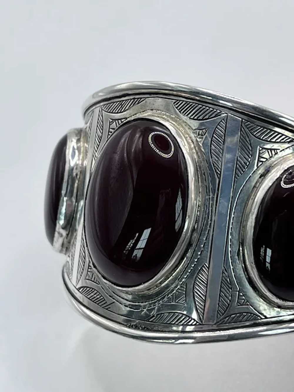 Vintage Sterling Silver Southwestern Inspired Han… - image 3