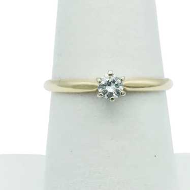 14K 0.15ct Diamond Solitaire Ring - image 1