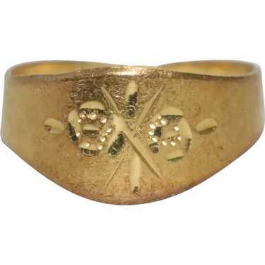 Vintage 24K Yellow Gold Adjustable Ring