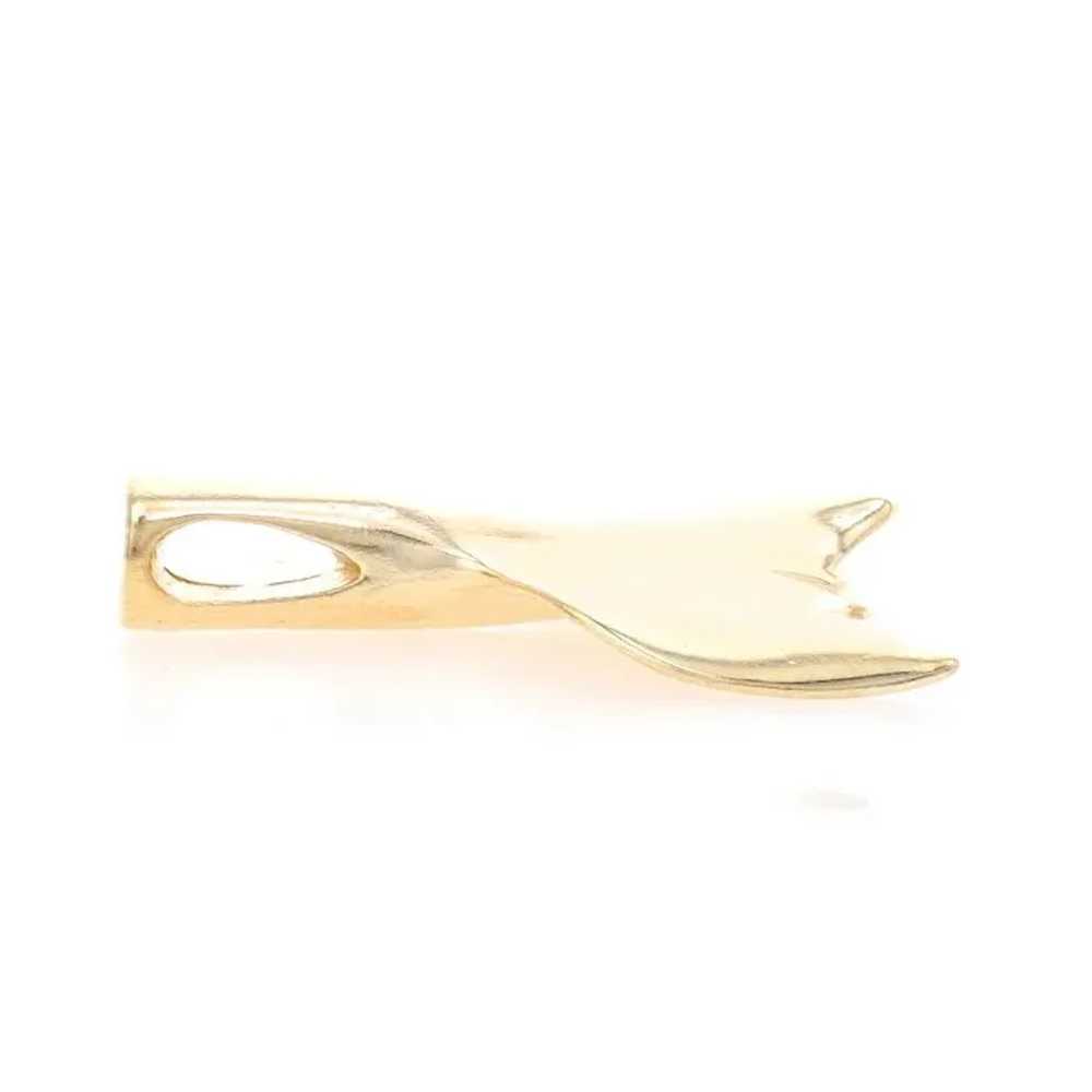 Yellow Gold Whale Tail Slide Pendant - 14k Ocean … - image 2