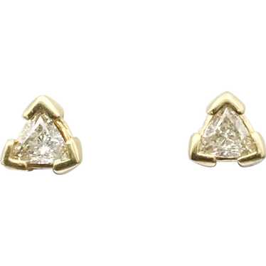 14K .36 CTW Diamond Stud Earrings - image 1