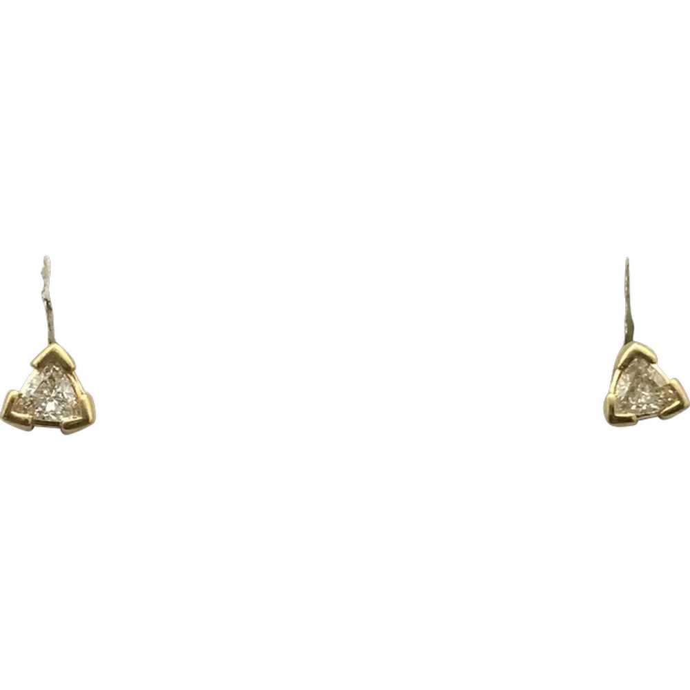 14K .36 CTW Diamond Stud Earrings - image 2