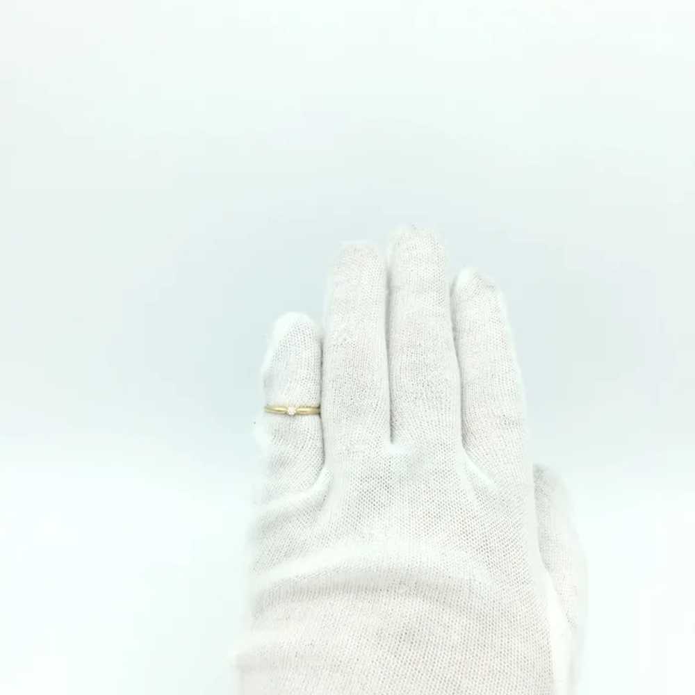 14K 0.06ct Solitaire Diamond Ring - image 6