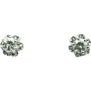 14K .14 CTW Diamond Stud Earrings - image 1
