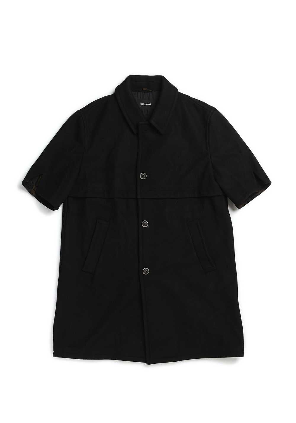 Raf Simons Black Oversized Shortsleeved Wool Car … - image 1