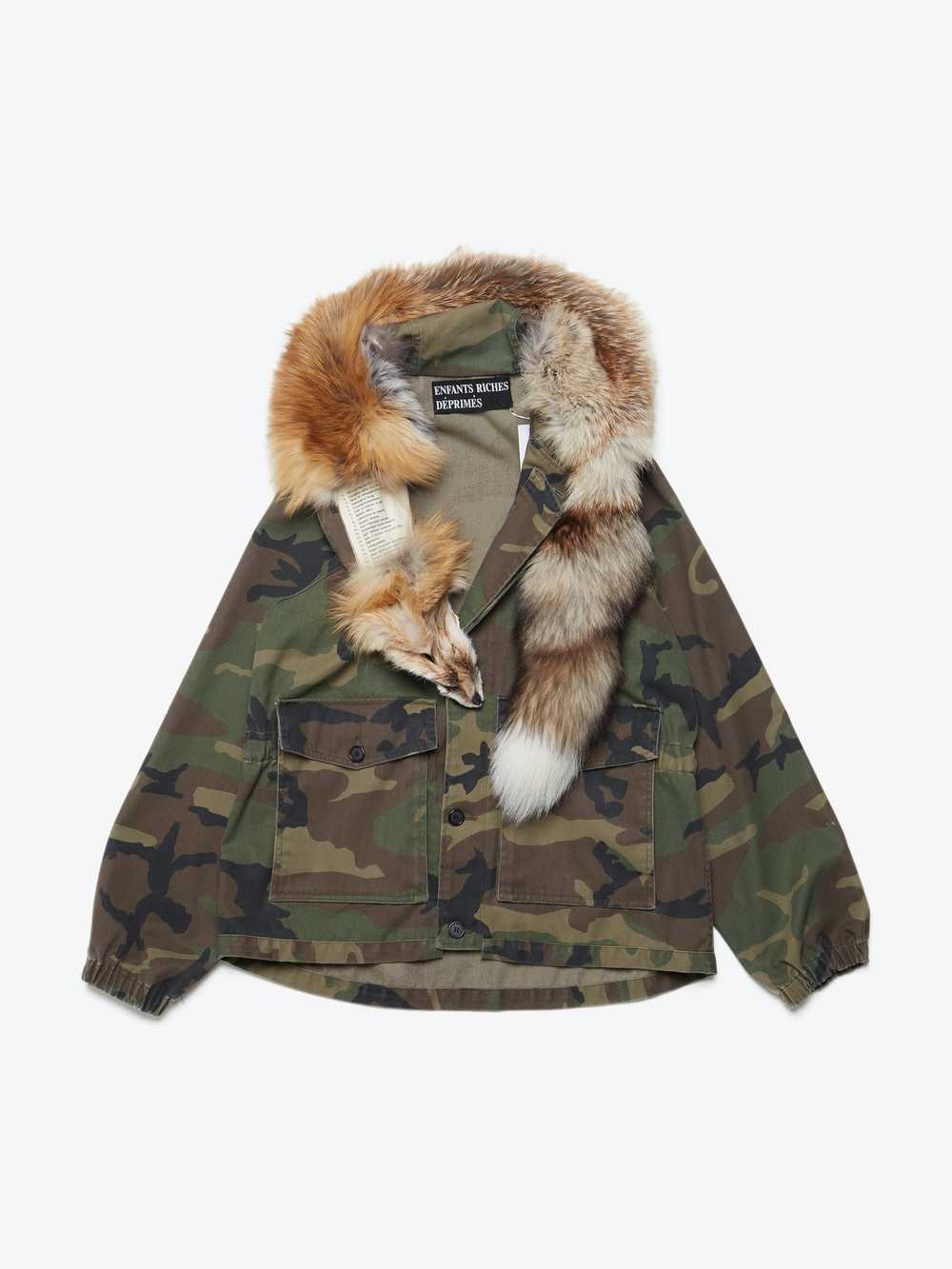 Enfants Riches Deprimes Camo Fox Fur Collared Par… - image 1