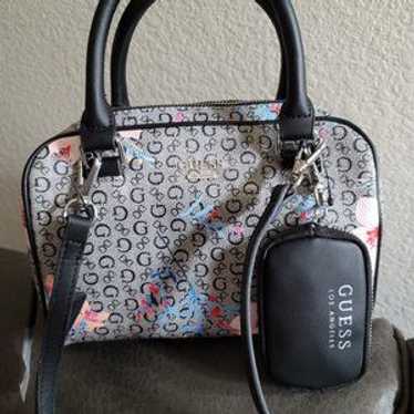 GUESS LOS ANGELES グレー バッグ GUESS Los Angeles Braided Handle Handbag Satchel Crossbody