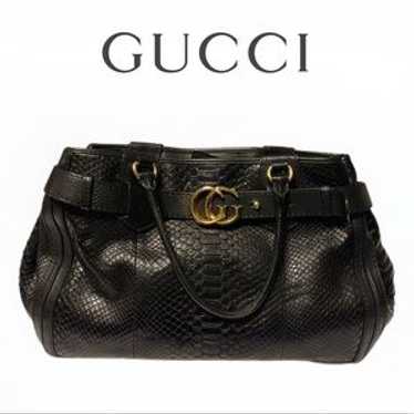 Gucci X-Large Gg Running Python Tote Bag - image 1