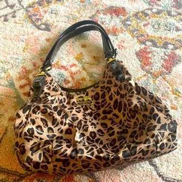 【希少】COACH Python Leather Handbag Leopard 💌SOLD💌 Coach Leopard Print Coach Mini Tote 🐆🍒🤎 $195