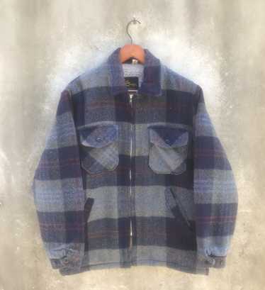 Cal Leather × Flannel × Vintage Vtg Cal Craft Woo… - image 1