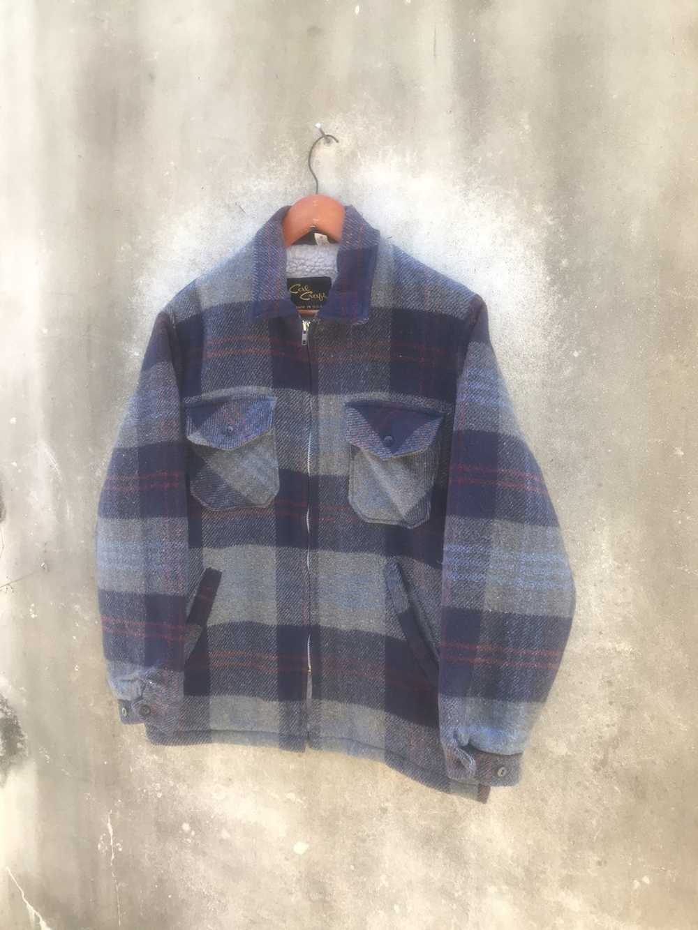 Cal Leather × Flannel × Vintage Vtg Cal Craft Woo… - image 5