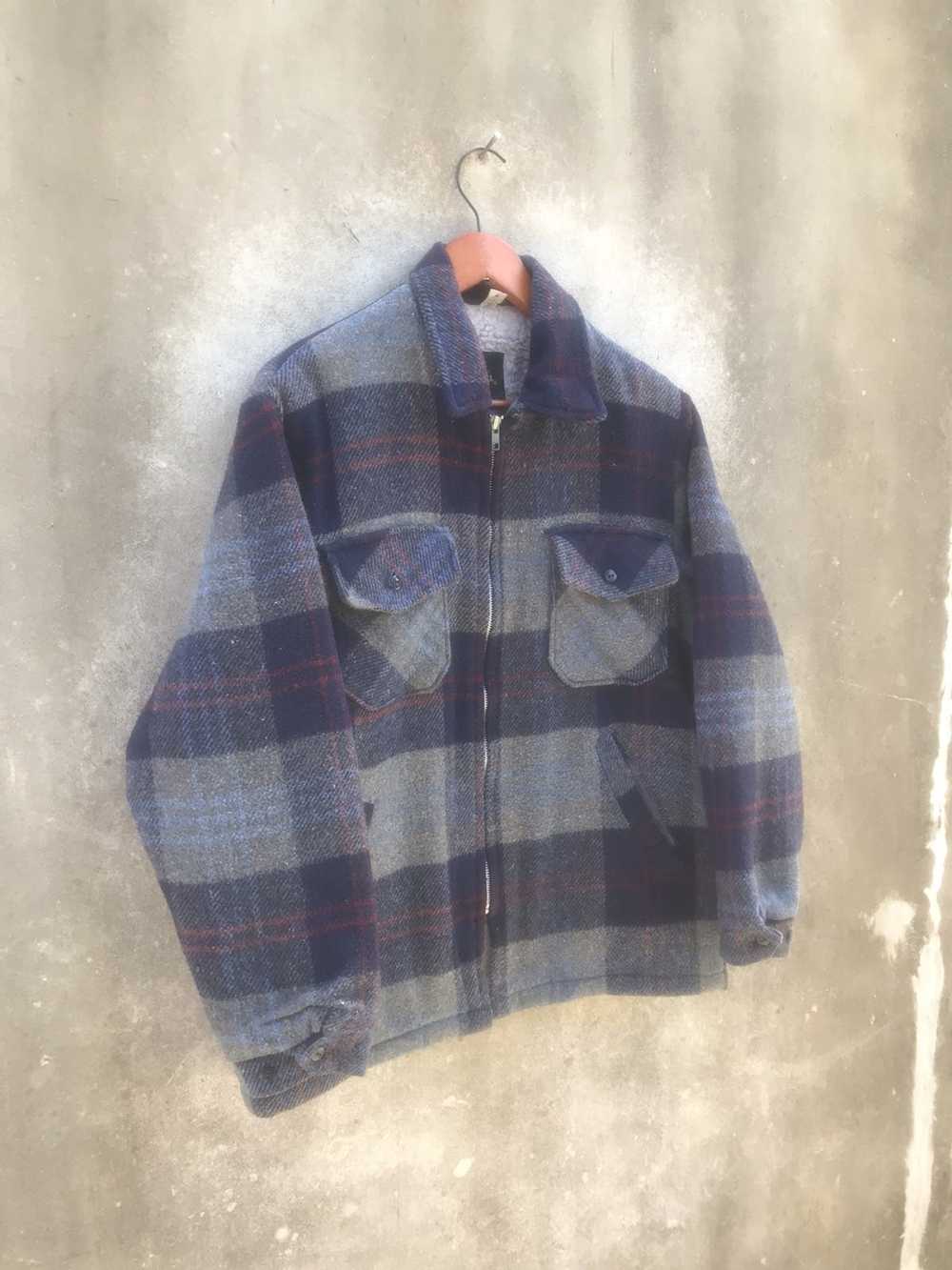 Cal Leather × Flannel × Vintage Vtg Cal Craft Woo… - image 6